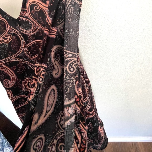 CLEARANCE /Make an offer! EXHILARATION Paisley print tunic dress blouse -XL - Picture 8 of 10
